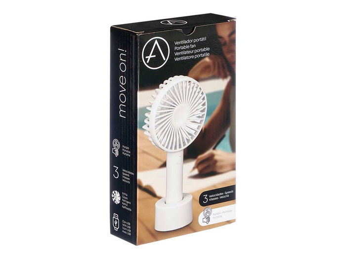 Arte Regal Ventilateur Portable Support USB Blanc 10.5x21x4.5 cm (Set de 12) Arte Regal Ventilateur Portable Support USB Blanc 10.5x21x4.5 cm (Set de 12)