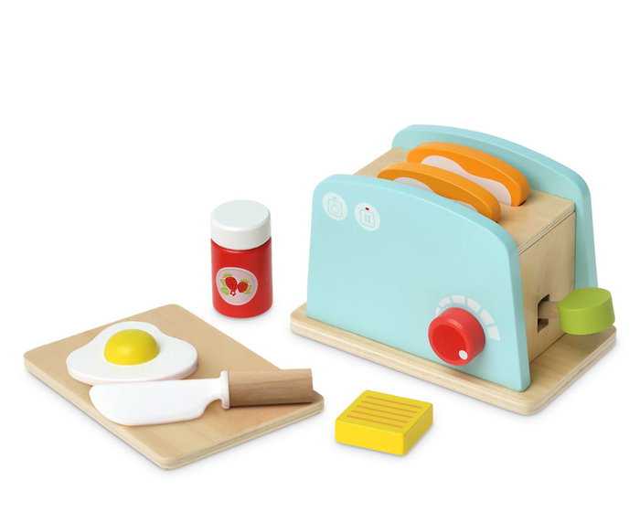 KioKids Grille-pain en jouet en bois - Bleu