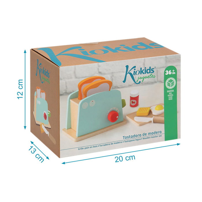 KioKids Grille-pain en jouet en bois - Bleu