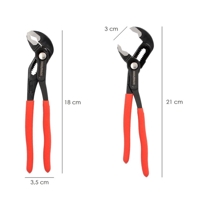 WOLFPACK LINEA PROFESIONAL Pince multiprise avec blocage 180 mm WOLFPACK LINEA PROFESIONAL Pince multiprise avec blocage 180 mm
