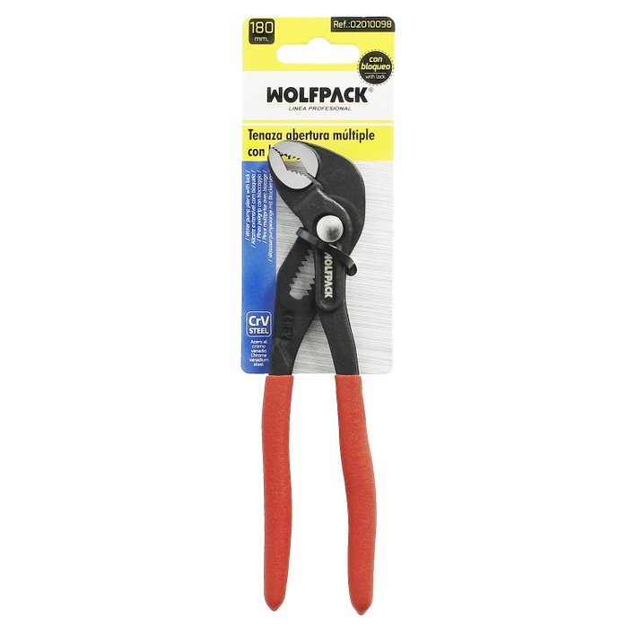 WOLFPACK LINEA PROFESIONAL Pince multiprise avec blocage 180 mm WOLFPACK LINEA PROFESIONAL Pince multiprise avec blocage 180 mm