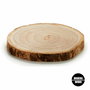 Giftdecor Figure Décorative Tronc en Bois Paulownia Marron 18x2x18 cm Diamètre 20,5 cm (Set de 18)