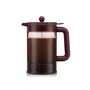 BODUM Cafetière Bean Set Hot & Cold Brew - 1,5 L (12 tasses) - Avec couvercle de rechange - Rouge