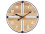 Giftdecor Horloge Murale en Bois 40 cm MDF Marron et Noir (Set de 6)