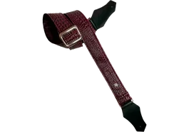 GETM Aussie Gator Burgundy - Sangle pour guitare et basse