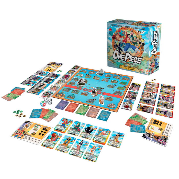 TOPI GAMES Jeu de société Isla de Aventuras One Piece en espagnol - Jeu d'aventure familial pour +8 ans - Durée de partie 30-45 min