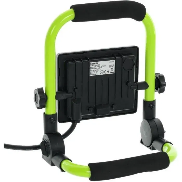 Retlux RPL 202 Lampe de Travail IP65 IK10 20W 2000 lm 230V avec Câble 2m et Design Pliable