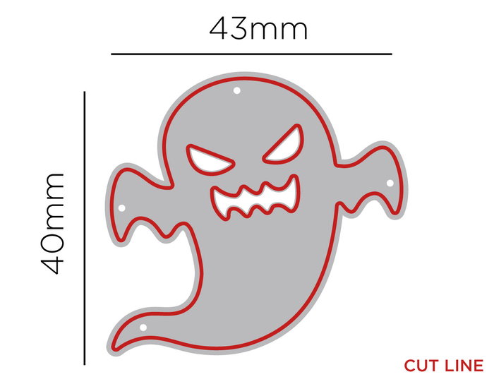 Misskuty Troquel fin ZAG Halloween fantôme en colère