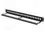 Lanberg Panneau de brassage Keystone 24 ports 1U Rack 19 pouces Noir