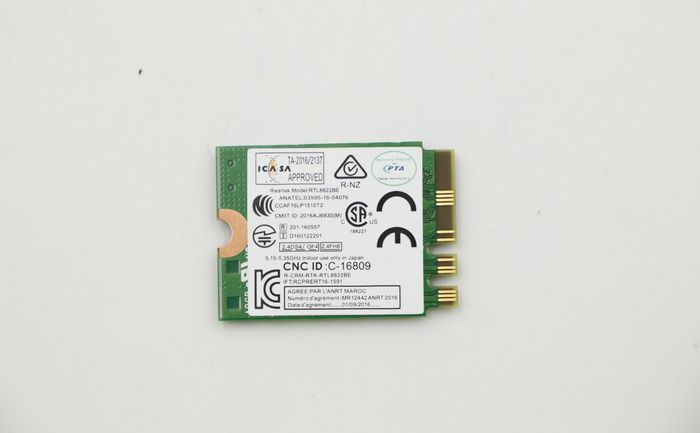 Lenovo Carte WiFi M.2 CMB FXN 8822 avec Bluetooth et support 802.11ac, pour ThinkPad (compatible E595)