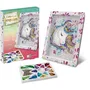 Lansay - Kit Créatif Licorne à Strass, Tableau en Polystyrène, Loisir Enfant 7 ans et + - Blanc