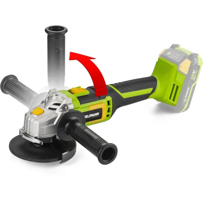 Fieldmann Meuleuse d'angle sans fil 20V 115 mm - Pour meulage, découpe et polissage