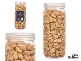 GIFTDECOR Bote Piedra 10-20 mm Métallisée Beige 700g