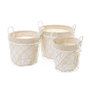 BigBuy Home Lot de paniers NATURLIFE Blanc Sable Fer (3 Unités)