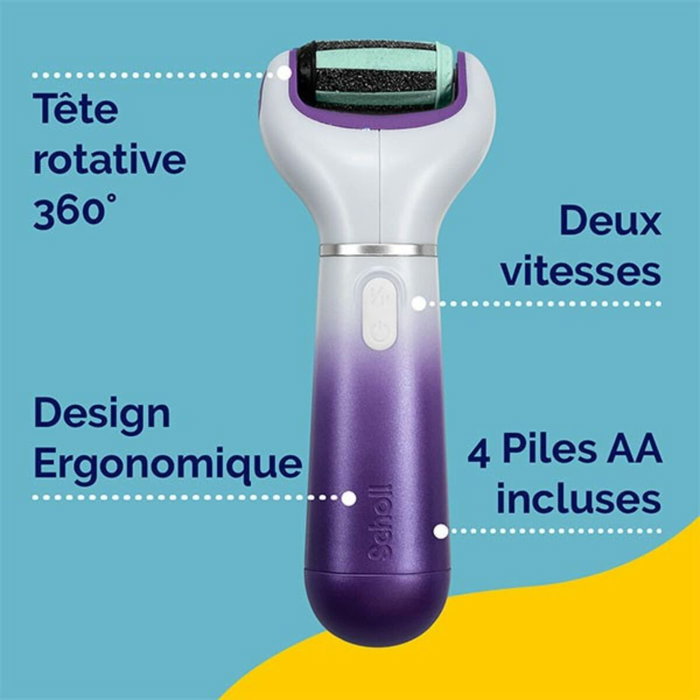 Scholl EXPERT CARE Lime électrique pour pieds 2 en 1