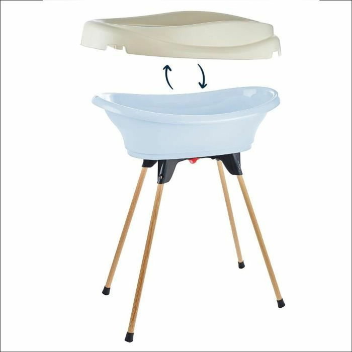 Thermobaby Pack Plan à Langer et Baignoire 2 en 1 VASCO Fleur Bleue