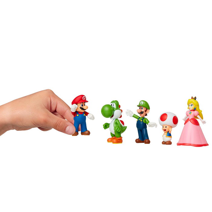 JAKKS PACIFIC Pack de 5 figurines articulées Super Mario 6 cm JAKKS PACIFIC Pack de 5 figurines articulées Super Mario 6 cm