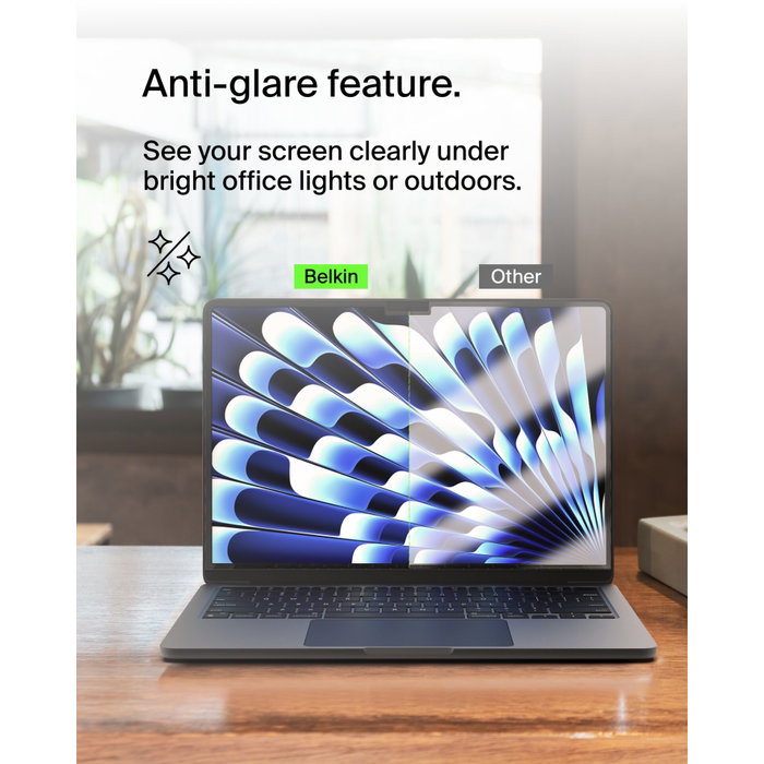 Belkin ScreenForce TruePrivacy Protecteur d'écran pour MacBook Air 15 M2/M3 Belkin ScreenForce TruePrivacy Protecteur d'écran pour MacBook Air 15 M2/M3