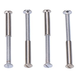 Edm Vis d'assemblage en laiton finition nickel, 4 pièces, 5,5 cm