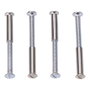 Edm Vis d'assemblage en laiton finition nickel, 4 pièces