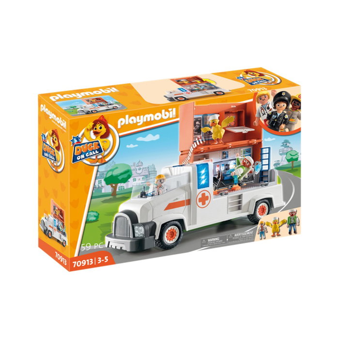 Playmobil Duck On Call Camion Ambulance avec Effets Lumineux et Sonores Playmobil Duck On Call Camion Ambulance avec Effets Lumineux et Sonores