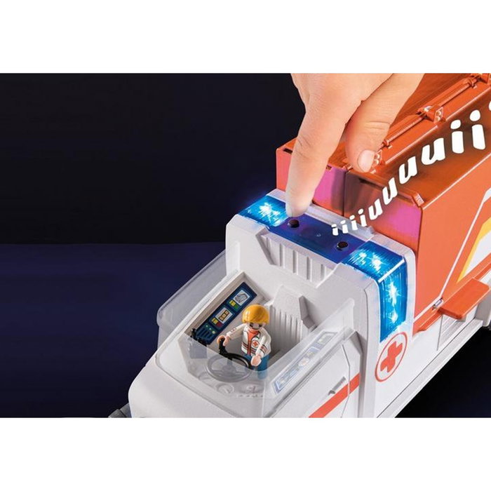 Playmobil Duck On Call Camion Ambulance avec Effets Lumineux et Sonores Playmobil Duck On Call Camion Ambulance avec Effets Lumineux et Sonores