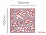 Misskuty Emporte-pièce fin ZAG plaque de cercles 100x100 mm