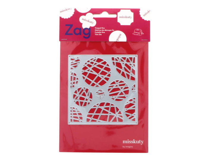 Misskuty Emporte-pièce fin ZAG plaque de cercles 100x100 mm Misskuty Emporte-pièce fin ZAG plaque de cercles 100x100 mm