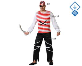 Disfraz Pirata Bucanero Homme Adulte XL Rouge