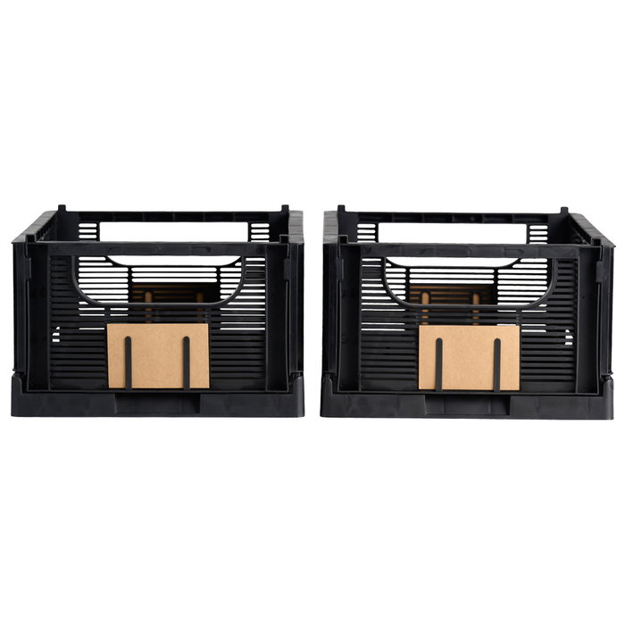 Day Lot de 2 boîtes de rangement pliables 33x24,5 cm noir
