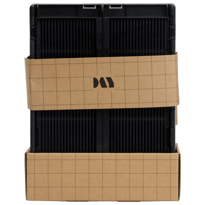 Day Lot de 2 boîtes de rangement pliables 33x24,5 cm noir