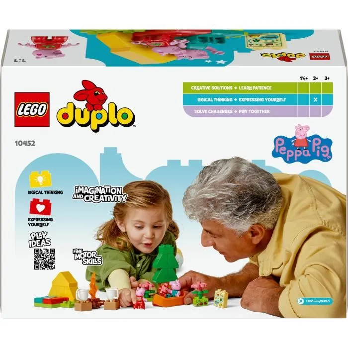 LEGO DUPLO - Jeu de construction Peppa Pig Les Vacances au Camping - 10452 - Jeu éducatif 32 pièces pour enfants dès 2 ans