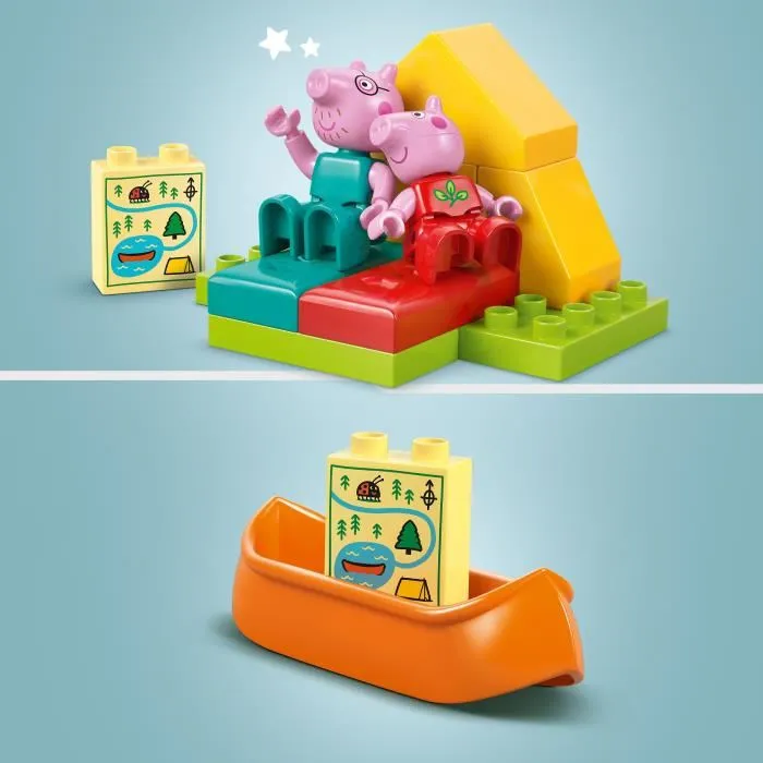 LEGO DUPLO - Jeu de construction Peppa Pig Les Vacances au Camping - 10452 - Jeu éducatif 32 pièces pour enfants dès 2 ans