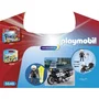 Playmobil Valisette Motard de Police - Ensemble de Jeu avec Moto et Accessoires - 13 Éléments - Jouet pour Enfant Garçon à Partir de 4 Ans