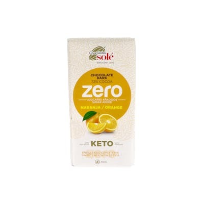 Chocolates Sole Chocolat Noir 72% à l'Orange avec Stevia 100g Chocolates Sole Chocolat Noir 72% à l'Orange avec Stevia 100g