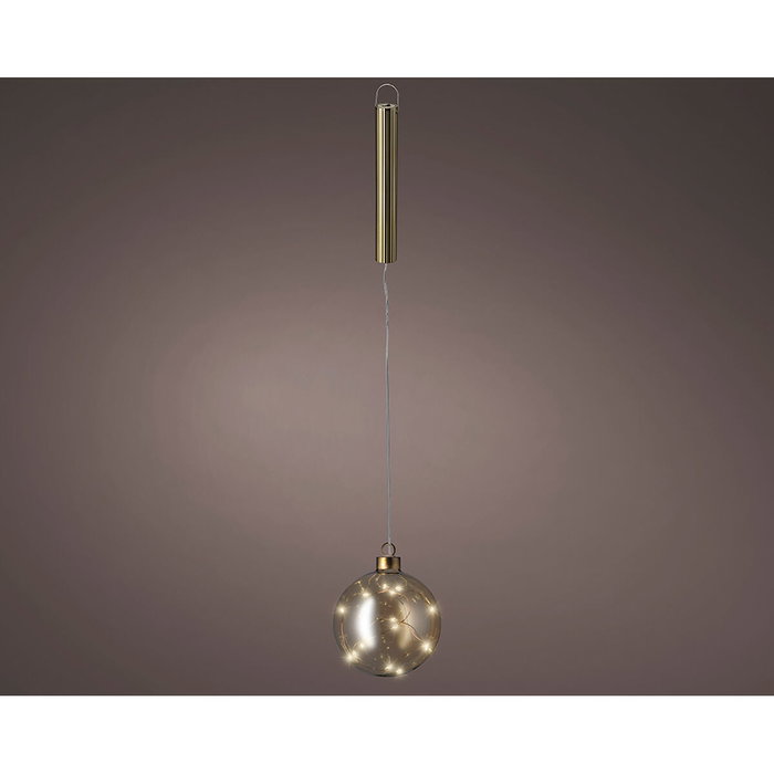 Boule de Noël Lumineo Doré Verre A accrocher MicroLED