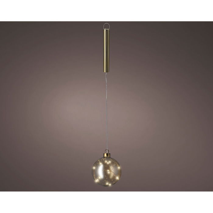 Boule de Noël Lumineo Doré Verre A accrocher MicroLED
