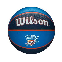 Ballon de basket Wilson Nba Team Tribute Okc Bleu Caoutchouc (Taille 7)