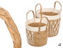 GIFTDECOR Set de 2 jardinières en macramé tressé blanc
