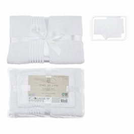 Essencial Jeu de serviettes de toilette Especial baño, blanc (3 pièces)