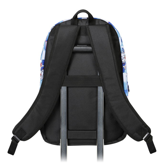Karactermania Sac à dos urbain léger Sonic The Hedgehog Blue Lay 30x18x41cm avec compartiment unique, compartiment à électronique et sangle trolley