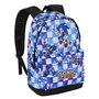 Karactermania Sac à dos urbain léger Sonic The Hedgehog Blue Lay 30x18x41cm avec compartiment unique, compartiment à électronique et sangle trolley