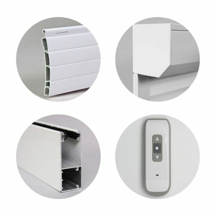 BigBuy Home Volet roulant PVC Blanc 155 x 120 cm motorisation électrique radio BigBuy Home Volet roulant PVC Blanc 155 x 120 cm motorisation électrique radio