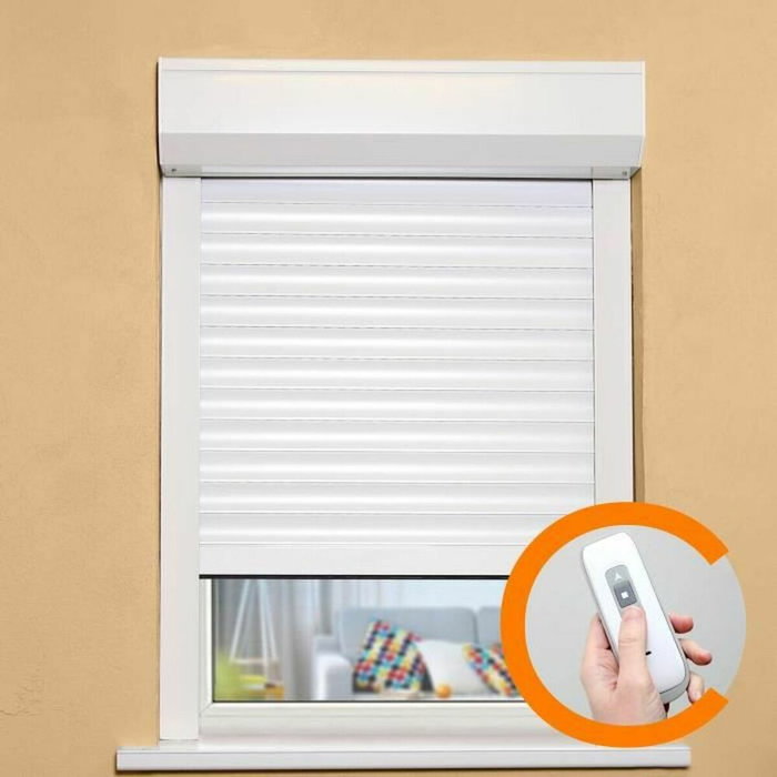 BigBuy Home Volet roulant PVC Blanc 155 x 120 cm motorisation électrique radio BigBuy Home Volet roulant PVC Blanc 155 x 120 cm motorisation électrique radio