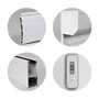 Volet roulant PVC Blanc H155 cm x L120 cm - Motorisation électrique radio avec télécommande - Double paroi, coffre et glissières aluminium thermo-laqué