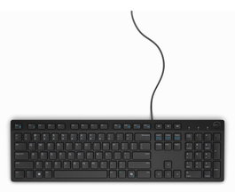 Dell KB216 - Clavier multimédia filaire QWERTY Espagnol, touches chiclet, format complet avec pavé numérique et repose-poignet (vendus séparément)