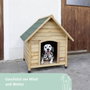 Kerbl Niche pour chien en bois avec toit bitumé 100 x 88 x 99 cm