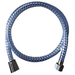 Homelux Flexible de douche en PVC 13 mm, 1,5 m - Bleu/Argent
