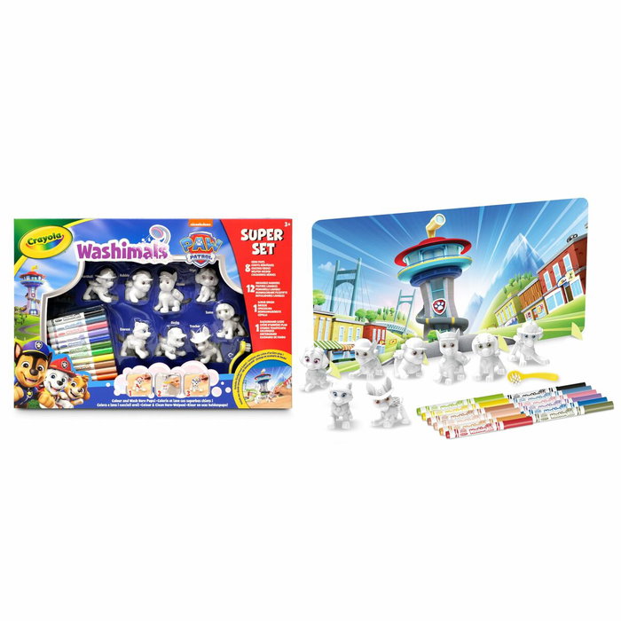 Crayola Super Set Washimals Pat'Patrouille - 8 Animaux à Colorier
