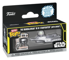Funko Bitty POP! Ride Star Wars The Mandalorian dans son N1 Starfighter avec Grogu